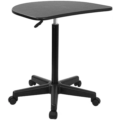 Adjustable Mobile Laptop Computer Desk With Black Top - Flash Furniture 1 Adjustable Mobile Laptop Computer Desk With Black Top - Flash Furniture