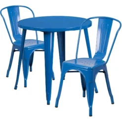 Flash Furniture Commercial Grade 30" Round Metal Indoor-Outdoor Table Set With 2 Cafe Chairs 15 Flash Furniture Commercial Grade 30" Round Metal Indoor-Outdoor Table Set With 2 Cafe Chairs -Furniture GUEST 7e7924e7 3999 437e 8424 3e5d2e7fa533