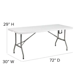Flash Furniture 6-Foot Bi-Fold Plastic Banquet And Event Folding Table With Carrying Handle 13 Flash Furniture 6-Foot Bi-Fold Plastic Banquet And Event Folding Table With Carrying Handle -Furniture GUEST 803ae23e e3e2 4b9b a382 c0dd83e77755