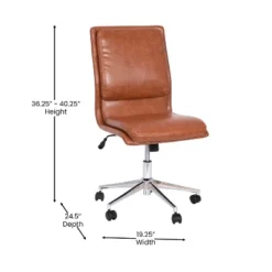 Flash Furniture Madigan Mid-Back Armless Swivel Task Office Chair With Upholstery And Adjustable Metal Base 20 Flash Furniture Madigan Mid-Back Armless Swivel Task Office Chair With Upholstery And Adjustable Metal Base -Furniture GUEST 80623ca6 61b0 4432 9ed2 b8b152f67baa