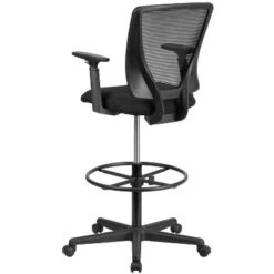 Flash Furniture Ergonomic Mid-Back Mesh Drafting Chair With Black Fabric Seat, Adjustable Foot Ring And Adjustable Arms 14 Flash Furniture Ergonomic Mid-Back Mesh Drafting Chair With Black Fabric Seat, Adjustable Foot Ring And Adjustable Arms -Furniture GUEST 80b10dea c3ab 46f3 86cf 0457cf97b5cb