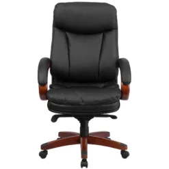 Flash Furniture High Back Black LeatherSoft Executive Ergonomic Office Chair With Synchro-Tilt Mechanism, Mahogany Wood Base And Arms 16 Flash Furniture High Back Black LeatherSoft Executive Ergonomic Office Chair With Synchro-Tilt Mechanism, Mahogany Wood Base And Arms -Furniture GUEST 825113cf 81eb 4171 8db0 831b5a08d343