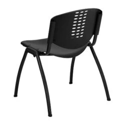 Flash Furniture HERCULES Series 880 Lb. Capacity Black Plastic Stack Chair With Oval Cutout Back And Black Frame 14 Flash Furniture HERCULES Series 880 Lb. Capacity Black Plastic Stack Chair With Oval Cutout Back And Black Frame -Furniture GUEST 82c0400c af74 49e7 acba 7e8f110e8cb7