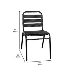 Flash Furniture Lila Aluminum Commercial Indoor-Outdoor Armless Restaurant Stack Chair With Triple Slat Back 18 Flash Furniture Lila Aluminum Commercial Indoor-Outdoor Armless Restaurant Stack Chair With Triple Slat Back -Furniture GUEST 82d08676 6cf0 4790 8876 de0364f70775