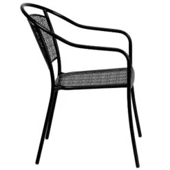 Flash Furniture Commercial Grade Indoor-Outdoor Steel Patio Arm Chair With Round Back -Furniture GUEST 83402101 1d46 4729 9978 b62c642709aa