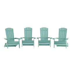 Flash Furniture Set Of 4 Charlestown All-Weather Poly Resin Folding Adirondack Chair 34 Flash Furniture Set Of 4 Charlestown All-Weather Poly Resin Folding Adirondack Chair -Furniture GUEST 84082dac 3654 4669 b3f7 76387316cbc9