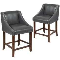 Flash Furniture Carmel Series 24" High Transitional Wood Counter Height Stool With Accent Nail Trim, Set Of 2 27 Flash Furniture Carmel Series 24" High Transitional Wood Counter Height Stool With Accent Nail Trim, Set Of 2 -Furniture GUEST 8446b4ff ff96 4c3b a286 e5ef0ceff2d2