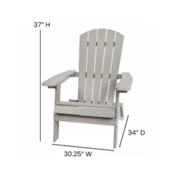 Flash Furniture Set Of 4 Charlestown All-Weather Poly Resin Folding Adirondack Chair 24 Flash Furniture Set Of 4 Charlestown All-Weather Poly Resin Folding Adirondack Chair -Furniture GUEST 84ffd51f 8094 40dc 9612 2db1e57dc3b6