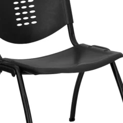Flash Furniture HERCULES Series 880 Lb. Capacity Black Plastic Stack Chair With Oval Cutout Back And Black Frame 13 Flash Furniture HERCULES Series 880 Lb. Capacity Black Plastic Stack Chair With Oval Cutout Back And Black Frame -Furniture GUEST 85898899 83d6 4185 8034 164192933864