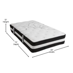 Flash Furniture 14 Inch Metal Platform Bed Frame With 12 Inch Pocket Spring Mattress In A Box And 2 Inch Cool Gel Memory Foam Topper 25 Flash Furniture 14 Inch Metal Platform Bed Frame With 12 Inch Pocket Spring Mattress In A Box And 2 Inch Cool Gel Memory Foam Topper -Furniture GUEST 85a5d7e0 8439 48d5 aecd 2ec00450f51d