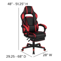 Flash Furniture Gaming Desk With Cup Holder/Headphone Hook/Removable Mousepad Top & Reclining Back/Arms Gaming Chair With Footrest -Furniture GUEST 85c0a57f 2daa 4d84 8304 a03541cb3da3