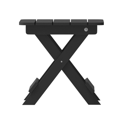 Flash Furniture Monterey Commercial Grade 3-Piece Indoor/Outdoor Adirondack Set With 2 Adjustable HDPE Loungers With Cup Holders And Folding Side Table 13 Flash Furniture Monterey Commercial Grade 3-Piece Indoor/Outdoor Adirondack Set With 2 Adjustable HDPE Loungers With Cup Holders And Folding Side Table - Image 13