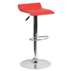 Flash Furniture Contemporary Vinyl Adjustable Height Barstool With Solid Wave Seat And Chrome Base 24 Flash Furniture Contemporary Vinyl Adjustable Height Barstool With Solid Wave Seat And Chrome Base -Furniture GUEST 86419733 e92f 44af 8fb6 a2a5fde45eb6