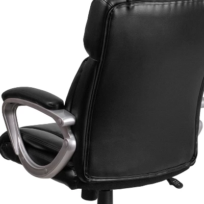 Flash Furniture Mid-Back LeatherSoftSoft Executive Swivel Office Chair With Padded Arms 4 Flash Furniture Mid-Back LeatherSoftSoft Executive Swivel Office Chair With Padded Arms - Image 4