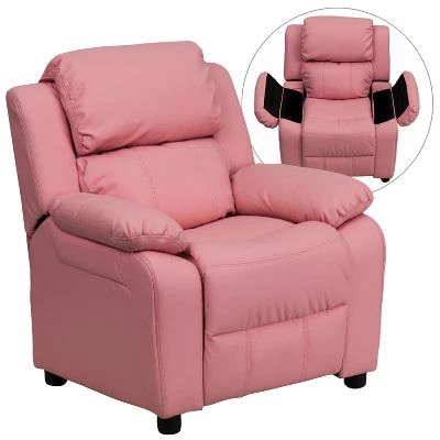 Flash Furniture Deluxe Padded Contemporary Kids Recliner With Storage Arms 13 Flash Furniture Deluxe Padded Contemporary Kids Recliner With Storage Arms - Image 13