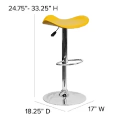 Flash Furniture Contemporary Vinyl Adjustable Height Barstool With Wavy Seat And Chrome Base -Furniture GUEST 87159a3f 3704 4704 ad1a 2d006ab0e805