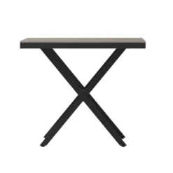 Flash Furniture Finch Commercial Grade X-Frame Outdoor Dining Table 59" X 35.5" With Faux Teak Poly Slats And Metal Frame -Furniture GUEST 88eeee1e ace2 4858 9652 dce613beb15b