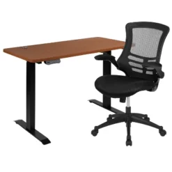 Flash Furniture 48"W X 24"D Electric Height Adjustable Standing Desk With Mesh Swivel Ergonomic Task Office Chair 18 Flash Furniture 48"W X 24"D Electric Height Adjustable Standing Desk With Mesh Swivel Ergonomic Task Office Chair -Furniture GUEST 898ef723 af00 4e09 91ff a48a56a8c6e4