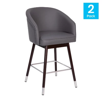 Flash Furniture Margo Commercial Grade Mid-Back Modern Barstool With Beechwood Legs And Curved Back - Set Of 2 11 Flash Furniture Margo Commercial Grade Mid-Back Modern Barstool With Beechwood Legs And Curved Back - Set Of 2 - Image 11
