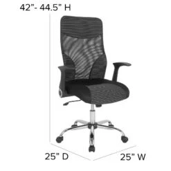 Flash Furniture Milford High Back Ergonomic Office Chair With Contemporary Mesh Design In Black And White -Furniture GUEST 8ad65f9c 6ff5 49c8 a985 cc256b1f7eaa