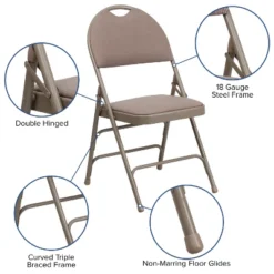 Flash Furniture 4 Pack HERCULES Series Extra Large Ultra-Premium Triple Braced Metal Folding Chair With Easy-Carry Handle 24 Flash Furniture 4 Pack HERCULES Series Extra Large Ultra-Premium Triple Braced Metal Folding Chair With Easy-Carry Handle -Furniture GUEST 8afc1737 d86f 41bf 9b1d c9db5f920d76