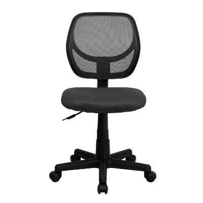 Flash Furniture Low Back Gray Mesh Swivel Task Office Chair With Curved Square Back 8 Flash Furniture Low Back Gray Mesh Swivel Task Office Chair With Curved Square Back - Image 8