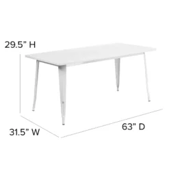 Flash Furniture Commercial Grade 31.5" X 63" Rectangular Metal Indoor-Outdoor Table -Furniture GUEST 8b106ccf cd26 47b2 8569 1cd3e7066bb2