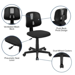 Flash Furniture Flash Fundamentals Mid-Back Mesh Swivel Task Office Chair With Pivot Back 17 Flash Furniture Flash Fundamentals Mid-Back Mesh Swivel Task Office Chair With Pivot Back -Furniture GUEST 8b98b0c2 5916 4e89 8ef0 d491f8b43854
