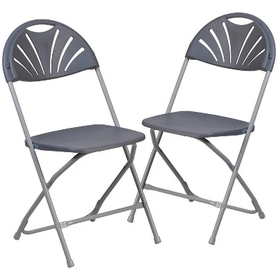 Flash Furniture 2 Pack HERCULES Series 650 Lb. Capacity Plastic Fan Back Folding Chair 13 Flash Furniture 2 Pack HERCULES Series 650 Lb. Capacity Plastic Fan Back Folding Chair - Image 13