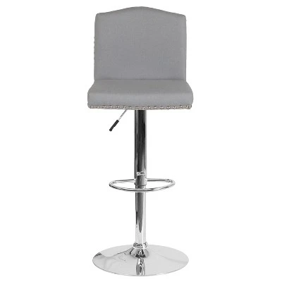 Flash Furniture Bellagio Contemporary Adjustable Height Crown Back Barstool With Accent Nail Trim 8 Flash Furniture Bellagio Contemporary Adjustable Height Crown Back Barstool With Accent Nail Trim - Image 8