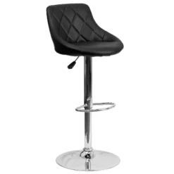 Flash Furniture Contemporary Vinyl Bucket Seat Adjustable Height Barstool With Diamond Pattern Back And Chrome Base -Furniture GUEST 8ca52201 f2cf 4862 a97f 47cff251d4e5