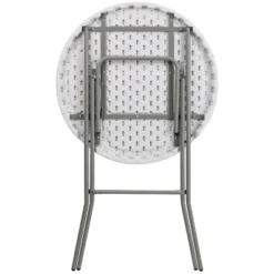 Flash Furniture 2.6-Foot Round Granite White Plastic Bar Height Folding Table -Furniture GUEST 8d3695ca 5c62 4a6b 829f dbd207836261