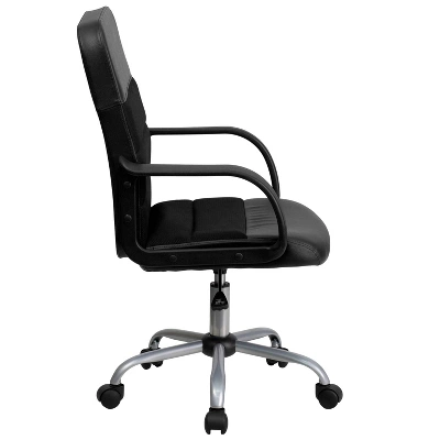 Swivel Task Chair Black Leather/Mesh - Flash Furniture 12 Swivel Task Chair Black Leather/Mesh - Flash Furniture - Image 12