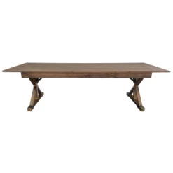 Flash Furniture HERCULES 9' X 40" Rectangular Solid Pine Folding Farm Table With X Legs 16 Flash Furniture HERCULES 9' X 40" Rectangular Solid Pine Folding Farm Table With X Legs -Furniture GUEST 8d86988c baac 42ac bf91 c899e4edb017