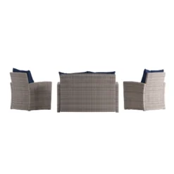 Flash Furniture Aransas Series 4 Piece Patio Set With Back Pillows And Seat Cushions -Furniture GUEST 8dcbdbf7 acb4 488c ae1f 86e8e152919f