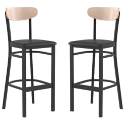 Flash Furniture Wright Set Of 2 Commercial Grade Barstools With 500 LB. Capacity Steel Frame, Solid Wood Seat, And Boomerang Back 38 Flash Furniture Wright Set Of 2 Commercial Grade Barstools With 500 LB. Capacity Steel Frame, Solid Wood Seat, And Boomerang Back -Furniture GUEST 8df5d405 eb65 49b4 9c84 8e28d69bb9ac