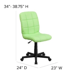 Flash Furniture Mid-Back Quilted Vinyl Swivel Task Office Chair 13 Flash Furniture Mid-Back Quilted Vinyl Swivel Task Office Chair -Furniture GUEST 8eb8bab5 5291 4419 9c93 b0c27932b2cf