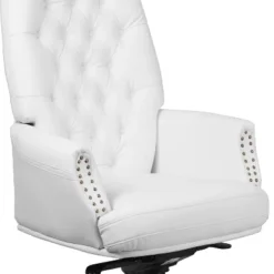 Flash Furniture High Back Traditional Tufted White LeatherSoft Multifunction Executive Swivel Ergonomic Office Chair With Arms -Furniture GUEST 8f49f362 b28c 4358 87e2 b24319964d4c