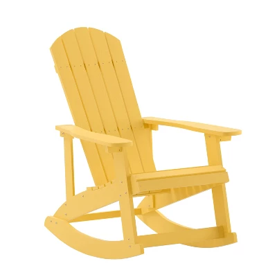 Flash Furniture Savannah All-Weather Poly Resin Wood Adirondack Rocking Chair With Rust Resistant Stainless Steel Hardware 15 Flash Furniture Savannah All-Weather Poly Resin Wood Adirondack Rocking Chair With Rust Resistant Stainless Steel Hardware - Image 15