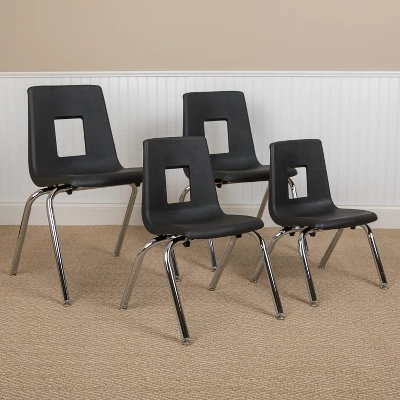 Flash Furniture Advantage 4-pack Student Stack School Chair - 16-inch 1 Flash Furniture Advantage 4-pack Student Stack School Chair - 16-inch