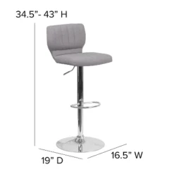Flash Furniture Contemporary Vinyl Adjustable Height Barstool With Vertical Stitch Back And Chrome Base 19 Flash Furniture Contemporary Vinyl Adjustable Height Barstool With Vertical Stitch Back And Chrome Base -Furniture GUEST 902bc013 d92d 4200 afdc 35a8d8cfe0bb