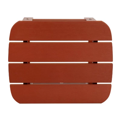 Flash Furniture Charlestown All-Weather Poly Resin Wood Commercial Grade Adirondack Side Table 4 Flash Furniture Charlestown All-Weather Poly Resin Wood Commercial Grade Adirondack Side Table - Image 4