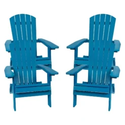 Flash Furniture Set Of 4 Charlestown All-Weather Poly Resin Folding Adirondack Chair 33 Flash Furniture Set Of 4 Charlestown All-Weather Poly Resin Folding Adirondack Chair -Furniture GUEST 903efef9 9f8b 471d b8a9 901ae035917e