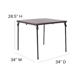 Flash Furniture 2.83-Foot Square Bi-Fold Plastic Folding Table With Carrying Handle -Furniture GUEST 912fe9c5 c079 4eba a7b4 291b37c61fd6