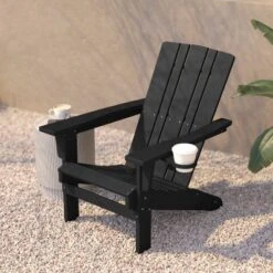 Flash Furniture Halifax Adirondack Chair With Cup Holder, Weather Resistant HDPE Adirondack Chair -Furniture GUEST 91b1d456 3808 4dd4 a547 5976ff2584f5
