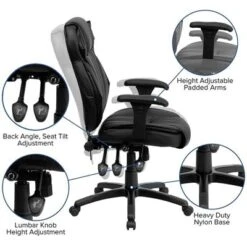 Executive Lumbar Support Swivel Office Chair Black Leather - Flash Furniture 8 Executive Lumbar Support Swivel Office Chair Black Leather - Flash Furniture -Furniture GUEST 91b1fd24 51c2 4234 9ecf abc7181bcfd1