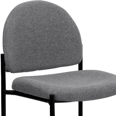 Flash Furniture Comfort Gray Fabric Stackable Steel Side Reception Chair 4 Flash Furniture Comfort Gray Fabric Stackable Steel Side Reception Chair - Image 4