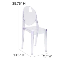 Flash Furniture Ghost Side Chair In Transparent Crystal -Furniture GUEST 920d579f 0c5e 45eb 9ffb 73daeb16ef14