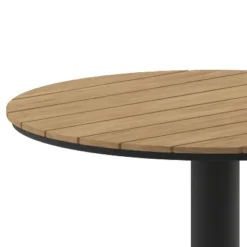 Flash Furniture Finch Commercial Grade Round 24" Table With Faux Teak Poly Slats And Steel Frame, Natural/Gray 16 Flash Furniture Finch Commercial Grade Round 24" Table With Faux Teak Poly Slats And Steel Frame, Natural/Gray -Furniture GUEST 922501d9 28cf 4402 95cc e1cd1cf6d0f8