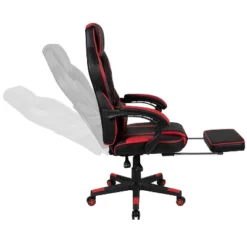 Flash Furniture Gaming Desk With Cup Holder/Headphone Hook/Removable Mousepad Top & Reclining Back/Arms Gaming Chair With Footrest -Furniture GUEST 927af666 6b60 4ec7 bf5e caea2a188657